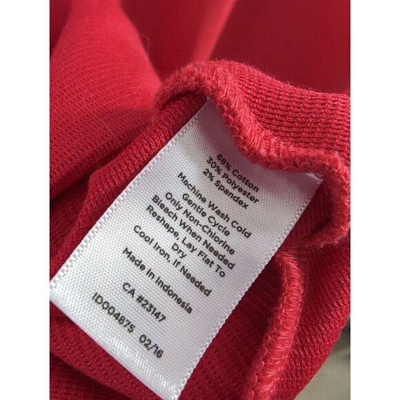 Talbots Fit & Flare Dress Womens S Red Ribbed Sleeveless Knee Length Classic - Picture 6 of 8